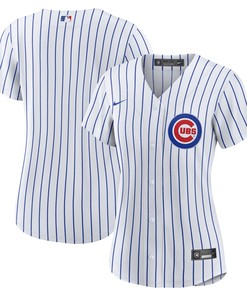 Chicago Cubs Womens Home Blank Replica Jersey - White Mlb - Robokeg