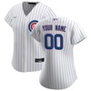 Chicago Cubs Womens Home Replica Custom Jersey - White Custom Jerseys Mlb - Robokeg