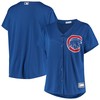 Chicago Cubs Womens Plus Size Sanitized Replica Team Jersey - Royal Mlb Ver 1 - Robokeg