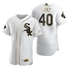 Chicago White Sox #40 Reynaldo Lopez Mlb Golden Brandedition White Jersey Gift For White Sox Fans - Robokeg