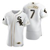 Chicago White Sox #7 Tim Anderson Mlb Golden Brandedition White Jersey Gift For White Sox Fans - Robokeg
