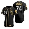 Chicago White Sox #74 Eloy Jimenez Mlb Golden Brandedition Black Jersey Gift For White Sox Fans - Robokeg