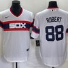 Chicago White Sox #88 Luis Robert Jersey - Black Blue - Robokeg