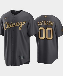 Chicago White Sox Custom 00 2022-23 All-Star Game AL Charcoal Jersey - Robokeg