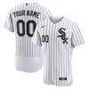 Chicago White Sox Home Authentic Custom Jersey - White Custom Jerseys Mlb Ver 1 - Robokeg