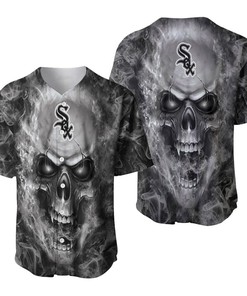 Chicago White Sox Mlb Fan Skull Baseball Jersey - Robokeg