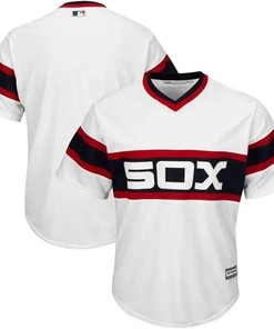 Chicago White Sox Throwback Official Cool Base Jersey - White - Robokeg
