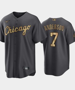 Chicago White Sox Tim Anderson 7 2022-23 All-Star Game AL Charcoal Jersey - Robokeg