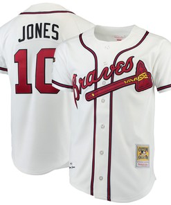 Chipper Jones Atlanta Braves Mitchell & Ness Authentic Jersey - White Mlb - Robokeg