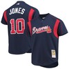 Chipper Jones Atlanta Braves Mitchell & Ness Cooperstown Collection Mesh Batting Practice Jersey - Navy Mlb - Robokeg