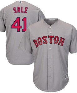 Chris Sale Boston Red Sox Road Cool Base Jersey - Gray - Robokeg