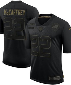 Christian Mccaffrey Carolina Panthers 2020 Salute To Service Limited Jersey - Black - Robokeg