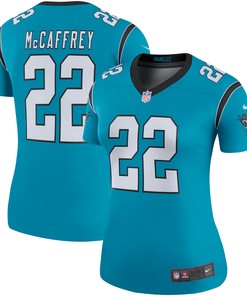 Christian Mccaffrey Carolina Panthers Womens Color Rush Legend Player Jersey - Blue Nfl - Robokeg