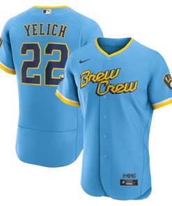 Christian Yelich Milwaukee Brewers 2022 City Connect Authentic Player Jersey - Powder Blue Mlb - Robokeg