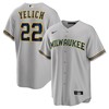 Christian Yelich Milwaukee Brewers Alternate Replica Player Jersey Gray Mlb - Robokeg