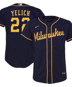 Christian Yelich Milwaukee Brewers Alternate Replica Player Jersey - Navy Mlb - Robokeg