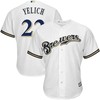 Christian Yelich Milwaukee Brewers Big And Tall Home Cool Base Player Jersey - White - Robokeg