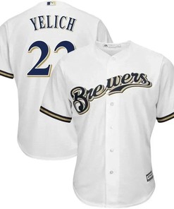 Christian Yelich Milwaukee Brewers Big And Tall Home Cool Base Player Jersey - White - Robokeg