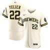 Christian Yelich Milwaukee Brewers Home Authentic Player Jersey - Cream Mlb - Robokeg