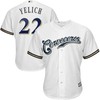 Christian Yelich Milwaukee Brewers Home Hispanic Heritage Cool Base Player Jersey - White - Robokeg