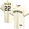 Christian Yelich Milwaukee Brewers Home Replica Player Jersey Cream Mlb - Robokeg