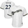 Christian Yelich Milwaukee Brewers Official Cool Base Player Jersey - White - Robokeg