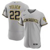 Christian Yelich Milwaukee Brewers Road Authentic Player Jersey - Gray Mlb - Robokeg