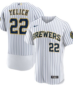 Christian Yelich Milwaukee Brewers Team Alternate Authentic Player Jersey - White Mlb - Robokeg