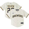 Christian Yelich Milwaukee Brewers Toddler Home Replica Player Jersey - Cream Mlb - Robokeg