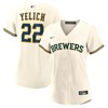Christian Yelich Milwaukee Brewers Womens Home Replica Player Jersey - Cream Mlb - Robokeg