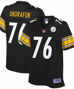 Chukwuma Okorafor Pittsburgh Steelers Nfl Pro Line Womens Player Jersey - Black - Robokeg