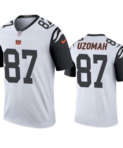 Cincinnati Bengals #87 C.j. Uzomah White Color Rush Legend Jersey - Mens - Robokeg