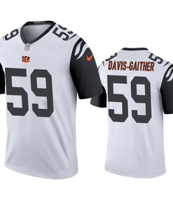 Cincinnati Bengals Akeem Davis-gaither White Color Rush Legend Jersey - Robokeg