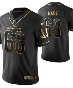 Cincinnati Bengals Bobby Hart 68 2021 Nfl Golden Brandedition Black Jersey Gift For Bengals Fans - Robokeg