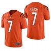 Cincinnati Bengals Jamarr Chase #7 2021 Draft Nfl Orange Jersey For Fans - Robokeg