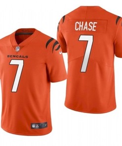 Cincinnati Bengals Jamarr Chase #7 2021 Draft Nfl Orange Jersey For Fans - Robokeg