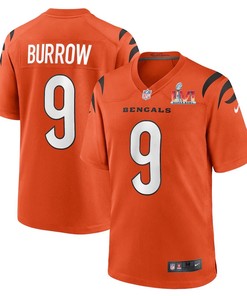 Cincinnati Bengals Joe Burrow 9 2022 Nfl Superbowl Lvi Match Orange Jersey Gift For Bengals Fans - Robokeg