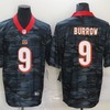 Cincinnati Bengals Joe Burrow #9 Nfl 2020 Camo Black Jersey - Robokeg