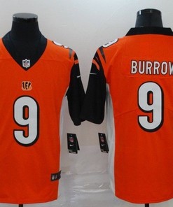 Cincinnati Bengals Joe Burrow #9 Nfl 2020 Orange Jersey Jersey - Robokeg