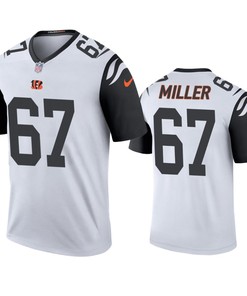 Cincinnati Bengals John Miller White Color Rush Legend Jersey - Robokeg