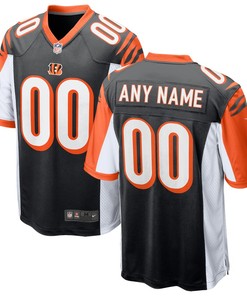 Cincinnati Bengals Nike 2018 Custom Game Jersey - Black - Robokeg