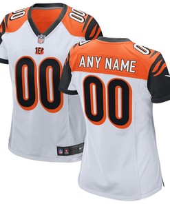 Cincinnati Bengals Nike Womens 2018 Custom Game Jersey - White - Robokeg