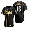 Cincinnati Reds #16 Tucker Barnhart Mlb Golden Brandedition Black Jersey Gift For Reds Fans - Robokeg
