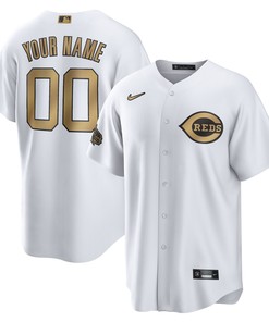 Cincinnati Reds 2022 Mlb All-star Game Replica Custom Jersey - White Custom Jerseys Mlb Ver 1 - Robokeg