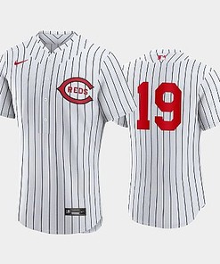 Cincinnati Reds 2022-23 Field of Dreams White 19 Joey Votto Jersey - Robokeg