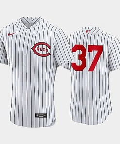 Cincinnati Reds 2022-23 Field of Dreams White 37 Tyler Stephenson Jersey - Robokeg