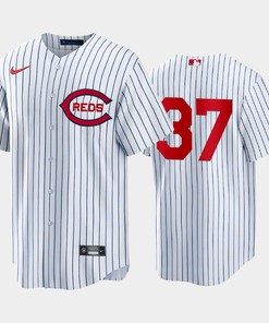 Cincinnati Reds 37 Tyler Stephenson White 2022-23 Field of Dreams Jersey Men's - Robokeg