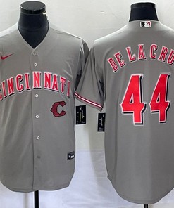Cincinnati Reds #44 Elly De La Cruz Jersey - Grey - Robokeg