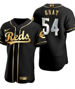 Cincinnati Reds #54 Sonny Gray Mlb Golden Brandedition Black Jersey Gift For Reds Fans - Robokeg