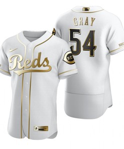 Cincinnati Reds #54 Sonny Gray Mlb Golden Brandedition White Jersey Gift For Reds Fans - Robokeg